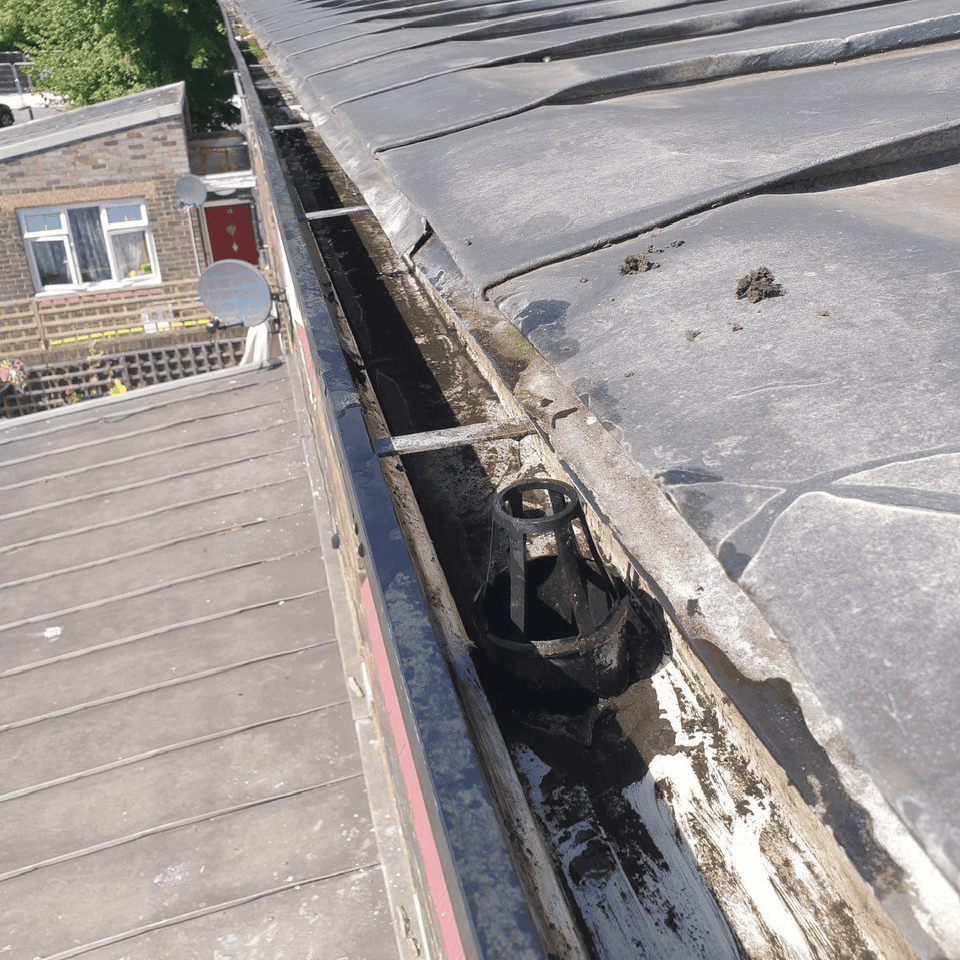Gutter cleaning job in Redhill,after the gutter cleaning process